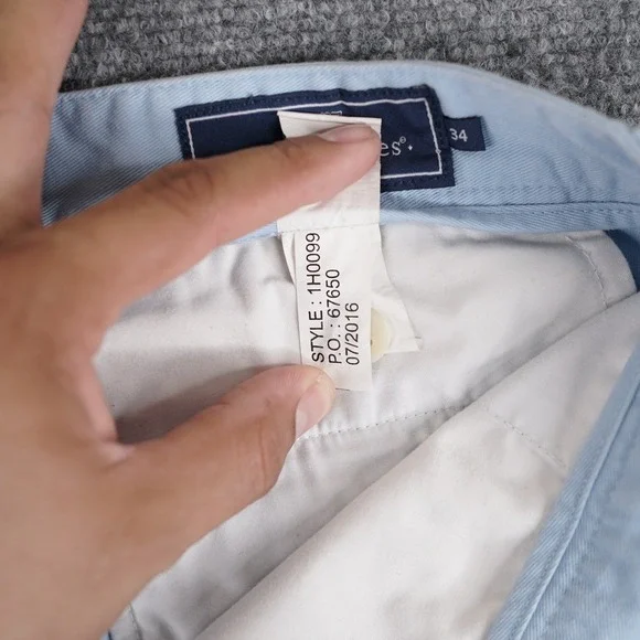 Vineyard Vines Club Shorts Mens 34 Light Blue Cotton Stretch 1H0099 - Picture 7 of 7